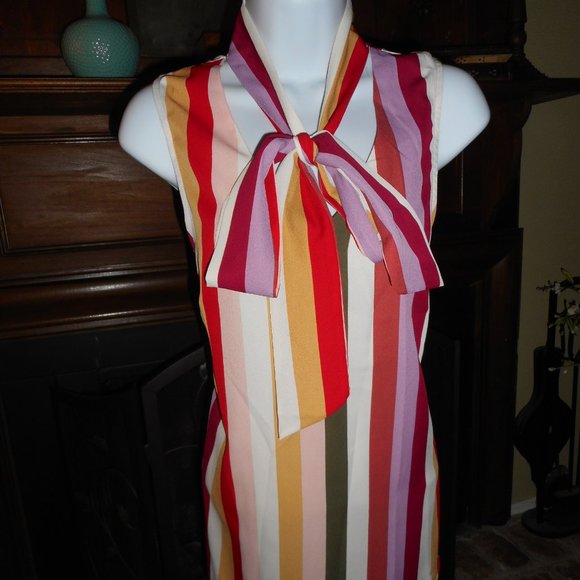 RACHEL Rachel Roy Tops - $10 items are BOGO Free NWOT Retro style stripe pussybow blouse, M
